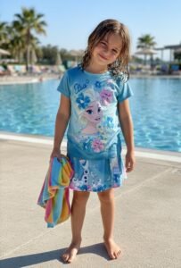 frozen girl set t shirt & skirt by kids tv