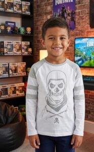 fortnite skull tropper boy t shirt by kidstv