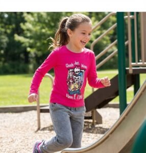 monster high long sleeve t shirt 100% cotton by kids tv