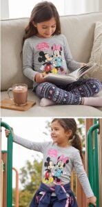 disney minnie mouse long sleeve t shirt 100% cotton by kidstv