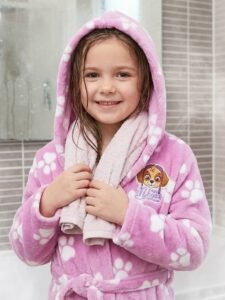 paw patrol skye girls hooded bathrobe kids tv