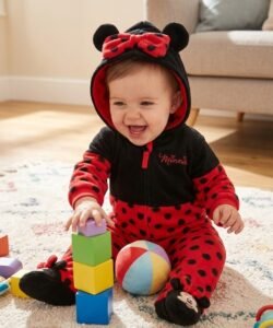 diseny minnie mouse fleece overalls baby long sleeve