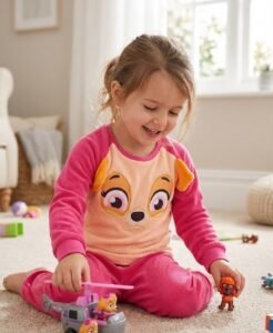 paw patrol skye pink fleece two piece pajama set. by kids tv