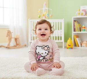 hello kitty cotton overalls baby girl long sleeve by kids tv