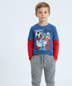 the smurfs boys long sleeve t shirt by kids tv
