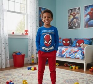 spider man marvel comics pyjama cotton long sleeve by kids tv