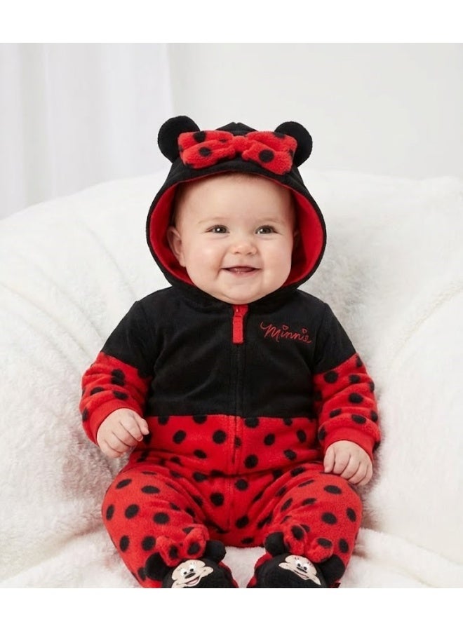 Minnie Mouse Baby Fleece Long Sleeves Overall