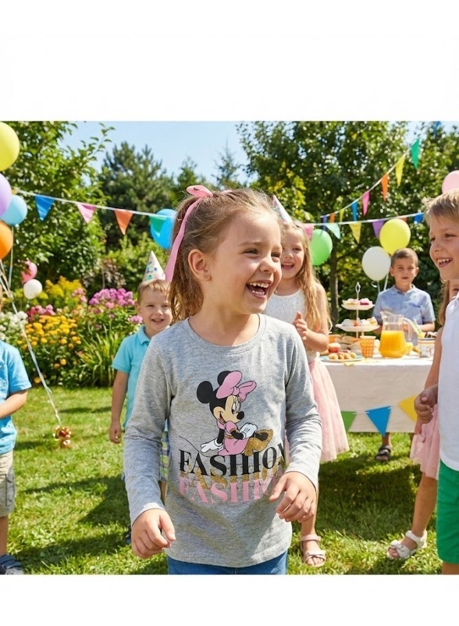 تيشيرت ميني ماوس بأكمام طويلة 100% قطن من Kids TV