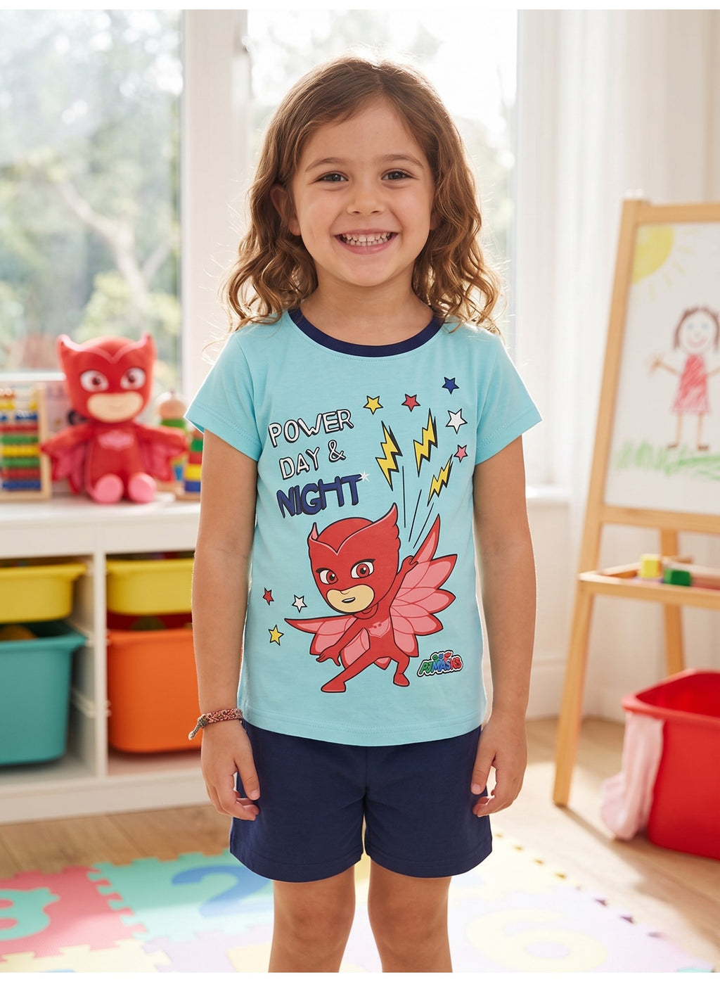 PJ Masks girls short-sleeve pajama 100% cotton by kids tv"