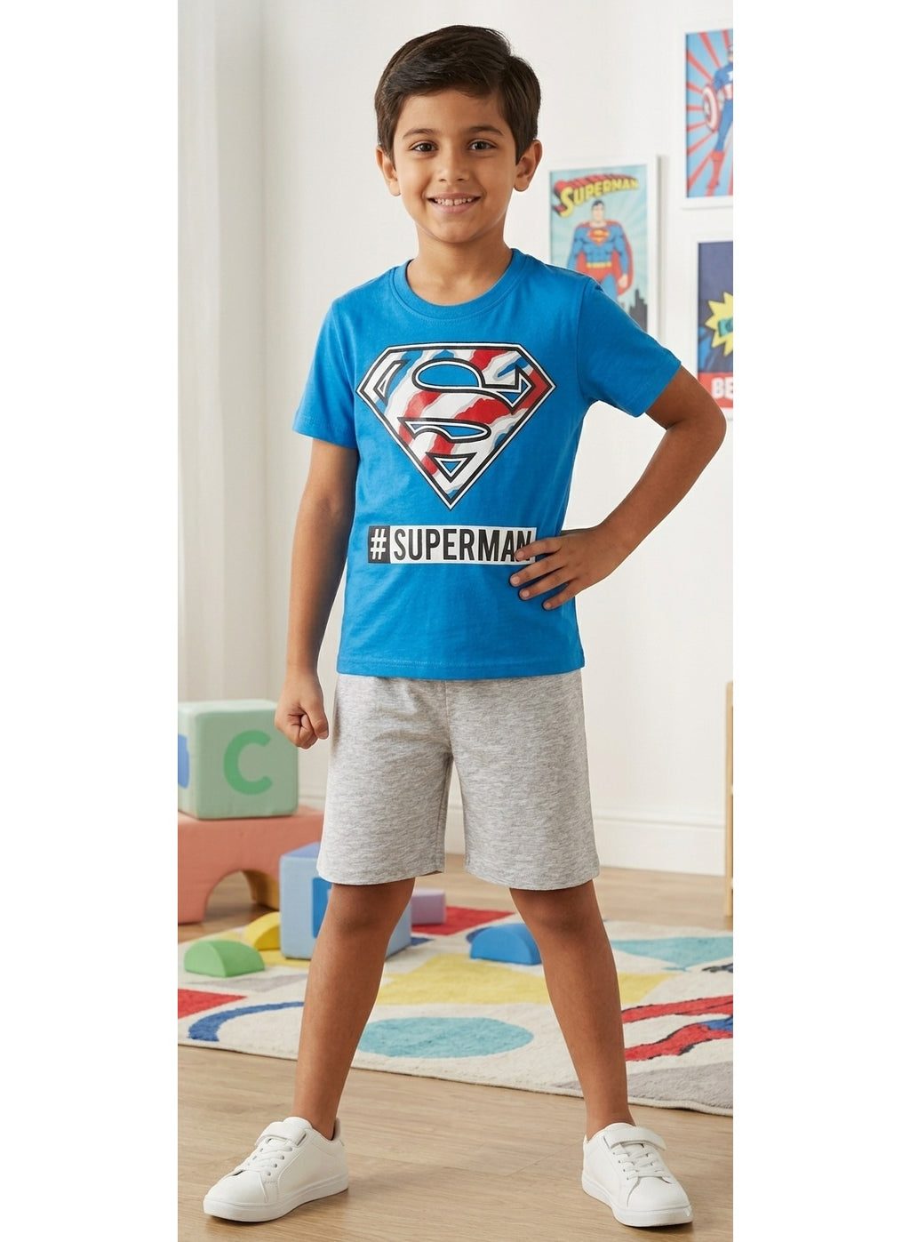 DC SuperMan boys Pajama set 100% cotton by kids tv