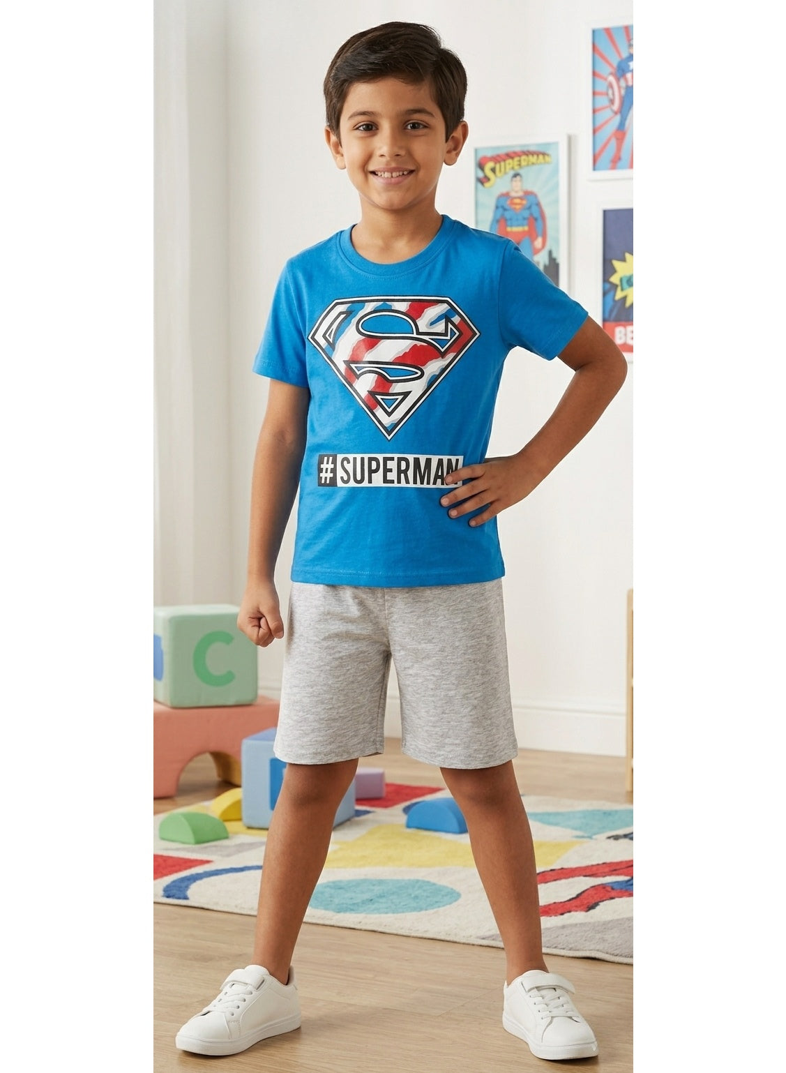 DC SuperMan boys Pajama set 100% cotton by kids tv