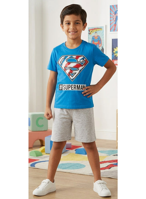 DC SuperMan Boys Pyjama Set 100% Cotton