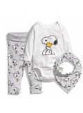 Baby Bodysuit Long Sleeves Set 3 Pieces100%cotton