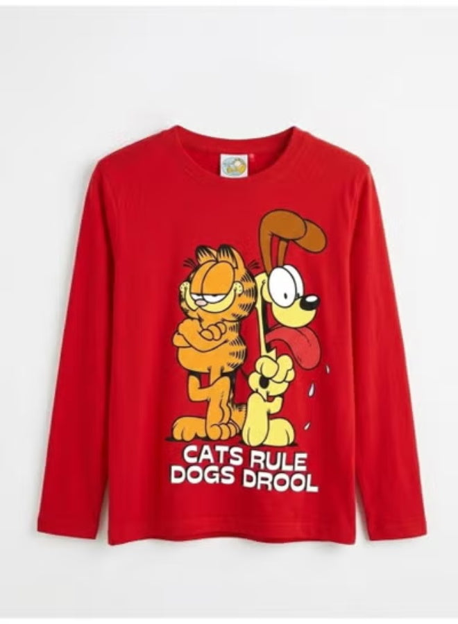 Garfield boys long sleeve shirt  100 % cotton by kids tv