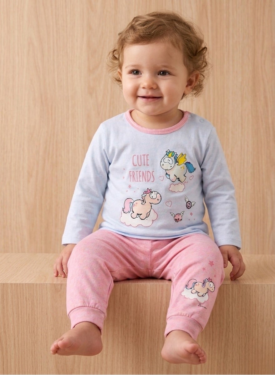 Nici Baby Pajama Long Sleeves Set 100% Cotton.