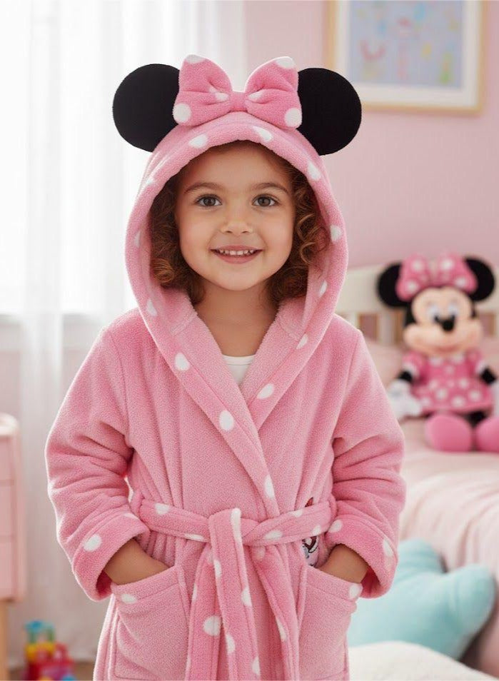 Disney Minnie Mouse skye girls  hooded bathrobe   by Kids TV100%cotton