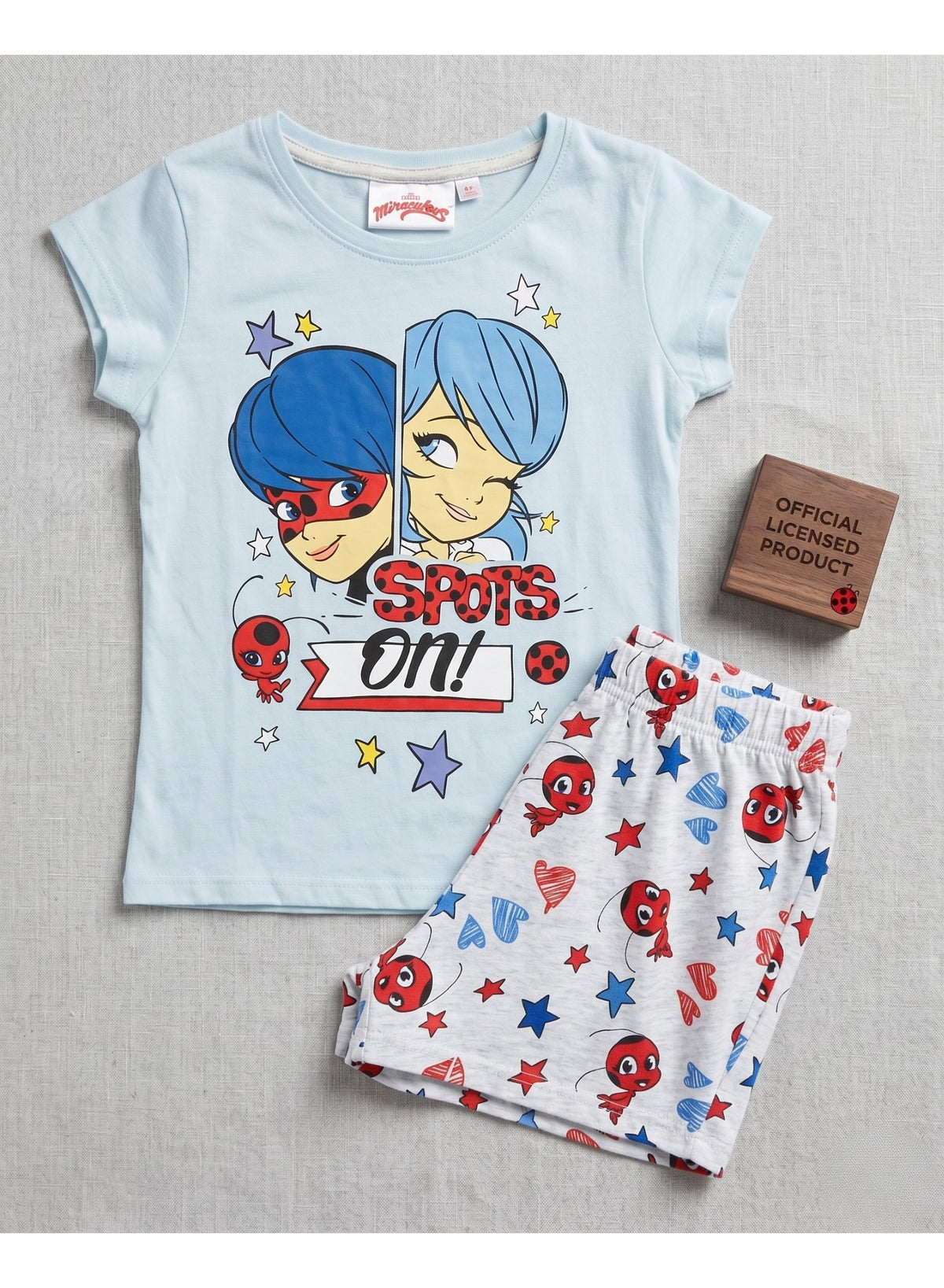 Miraculous Ladybug girls short-sleeve pajama 100% cotton by kids tv