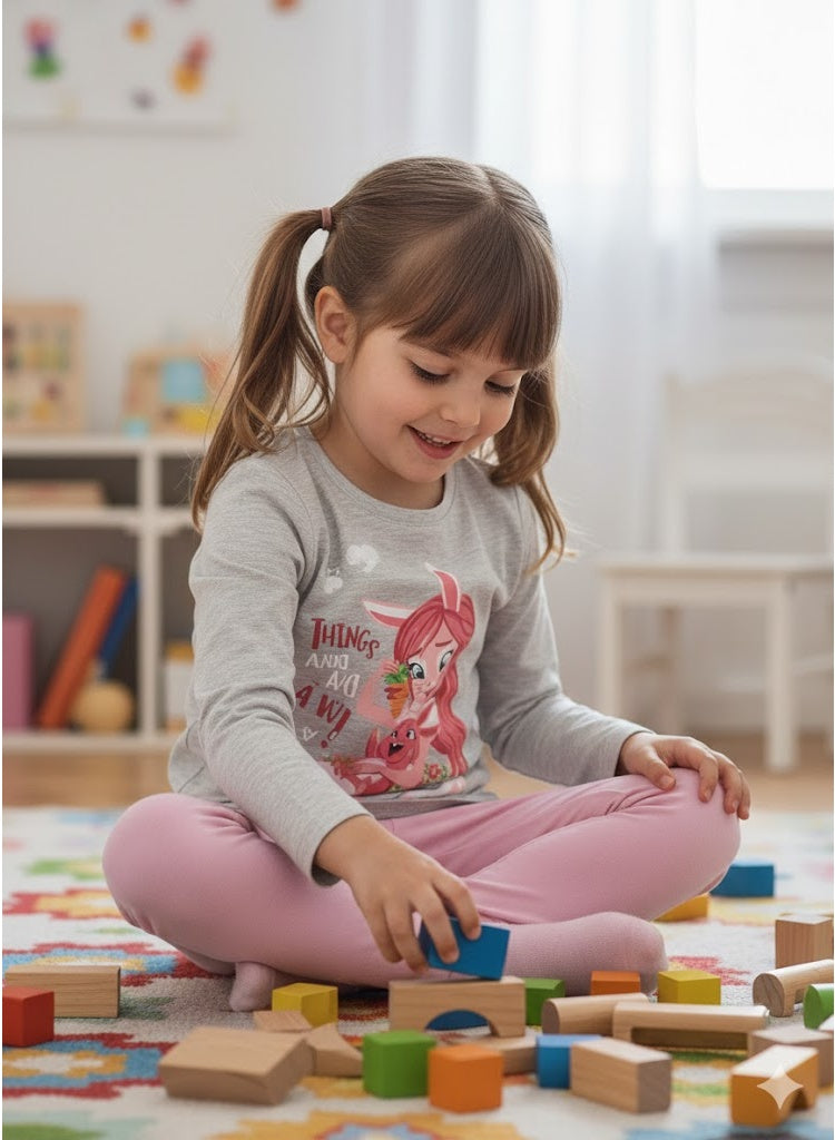 Pajama Long Sleeves Set 100% Cotton by Kids TV