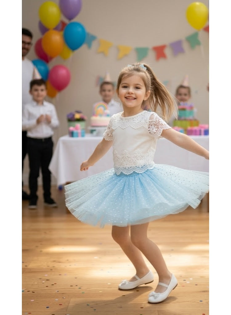 Birthday Girls tulle Skirt Glitter by kids tv