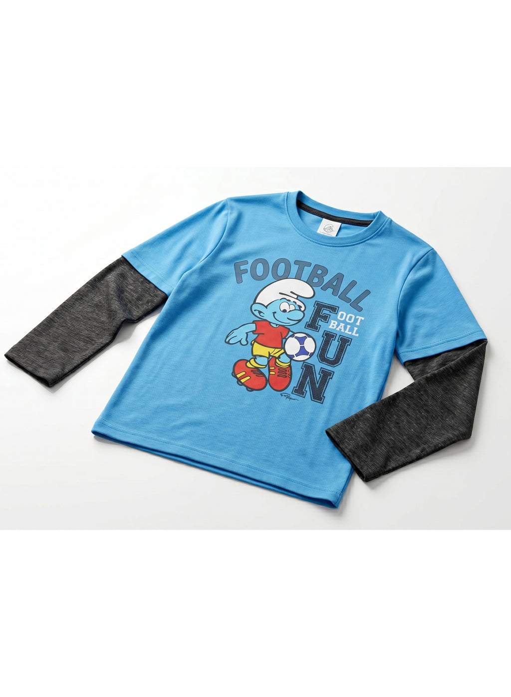 THE SMURFS boys long sleeve T-shirt 100% Cotton by Kids TV