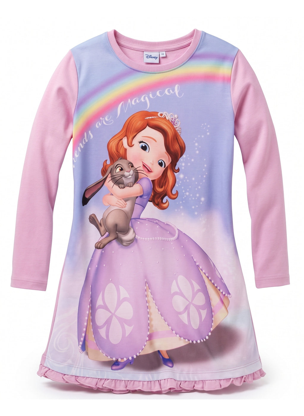 Disney Princess Sofia Nightgown Long Sleeves 100% cotton.