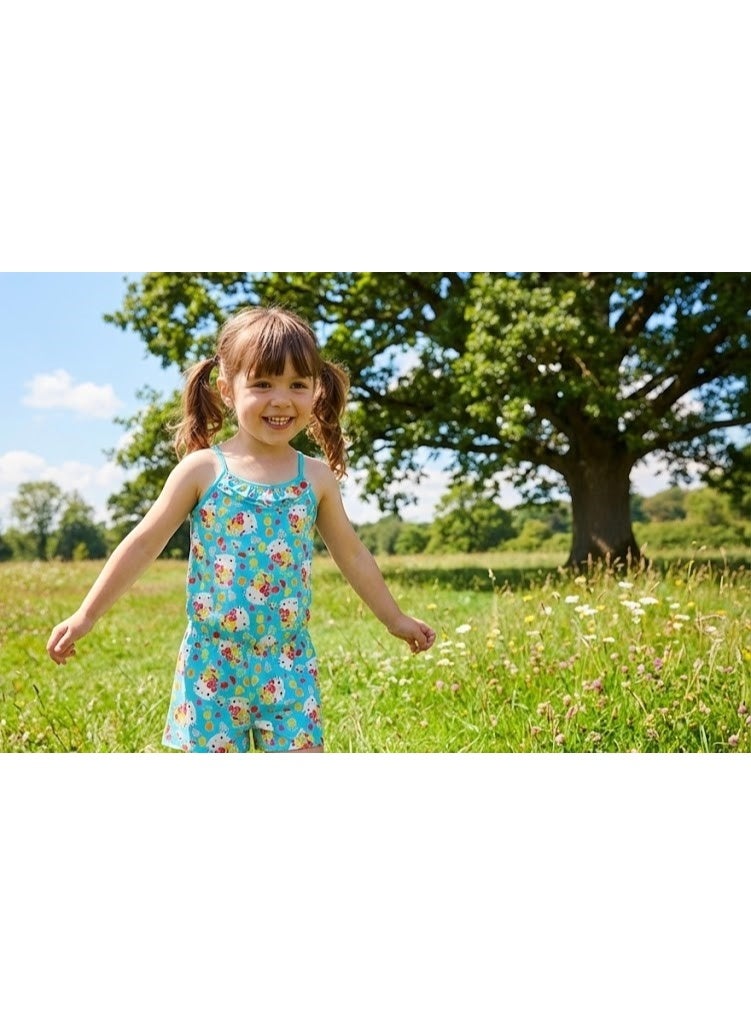Hello Kitty Set Girl Set Overall Jumpsuit100%cotton