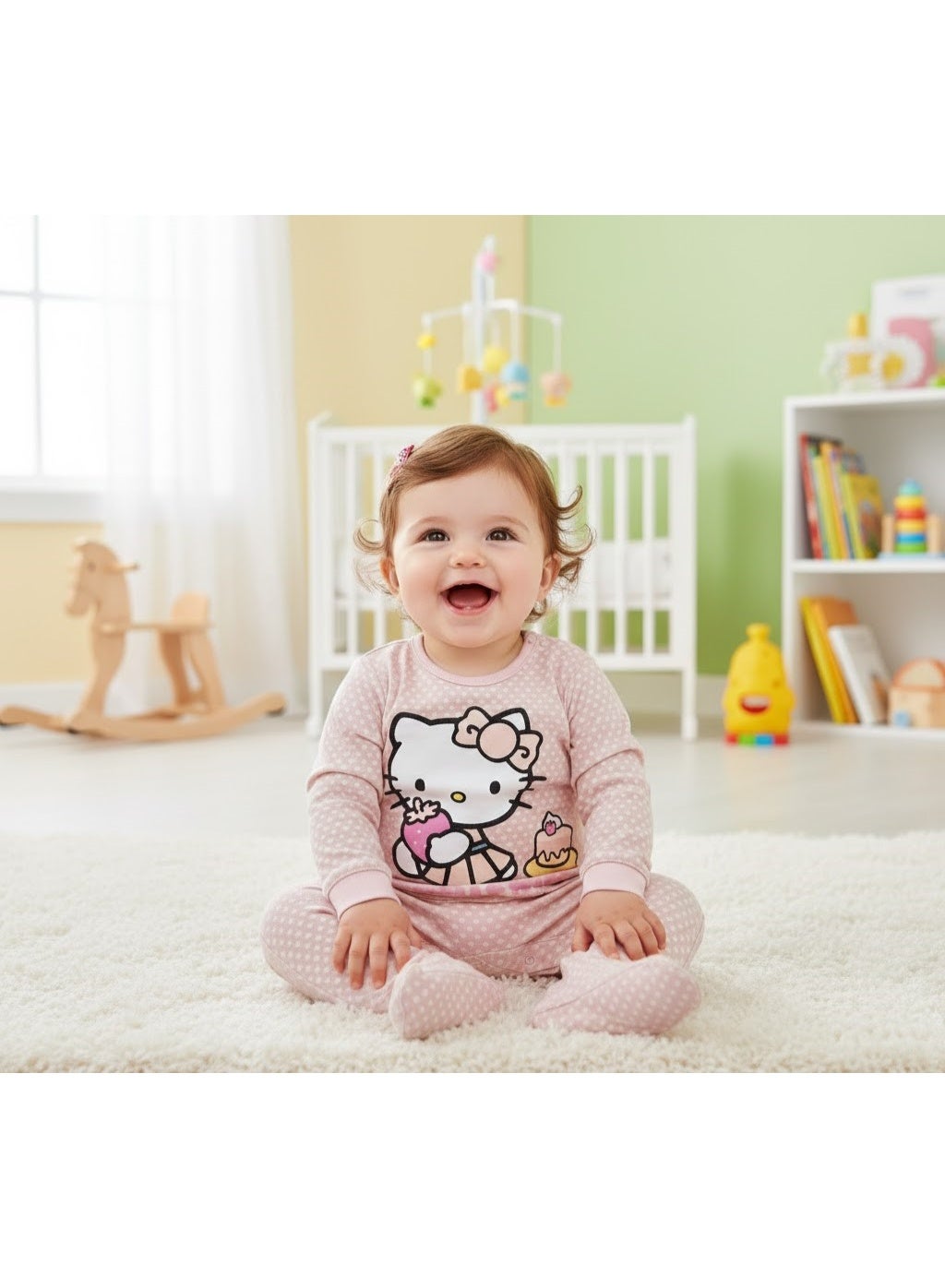 Hello kitty cotton overalls baby Girl long sleeve by Kids TV100%cotton