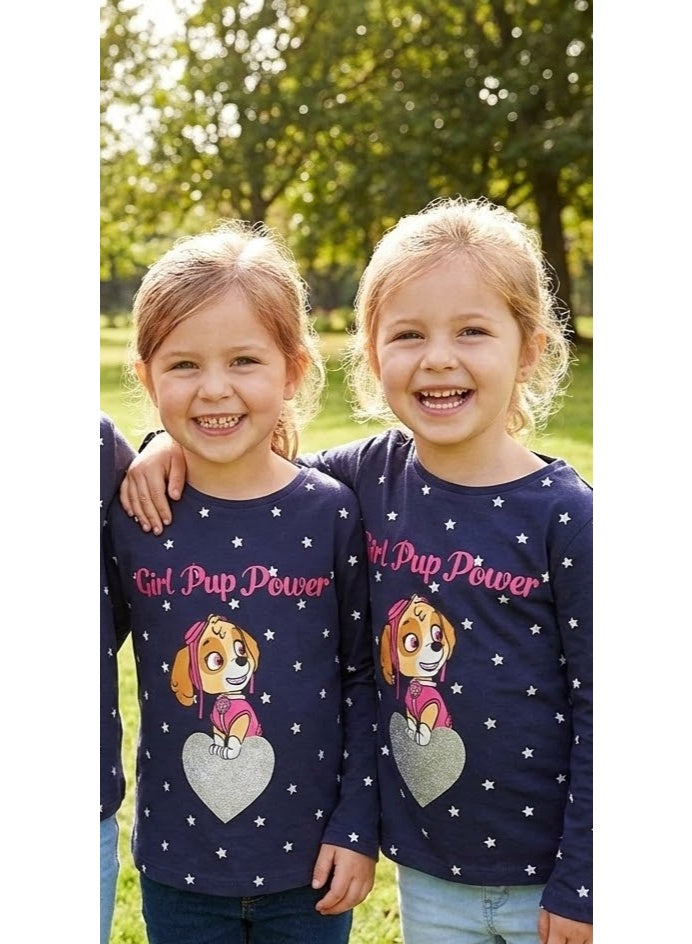 Paw Patrol girl long sleeve T-shirt 100% Cotton by Kids TV