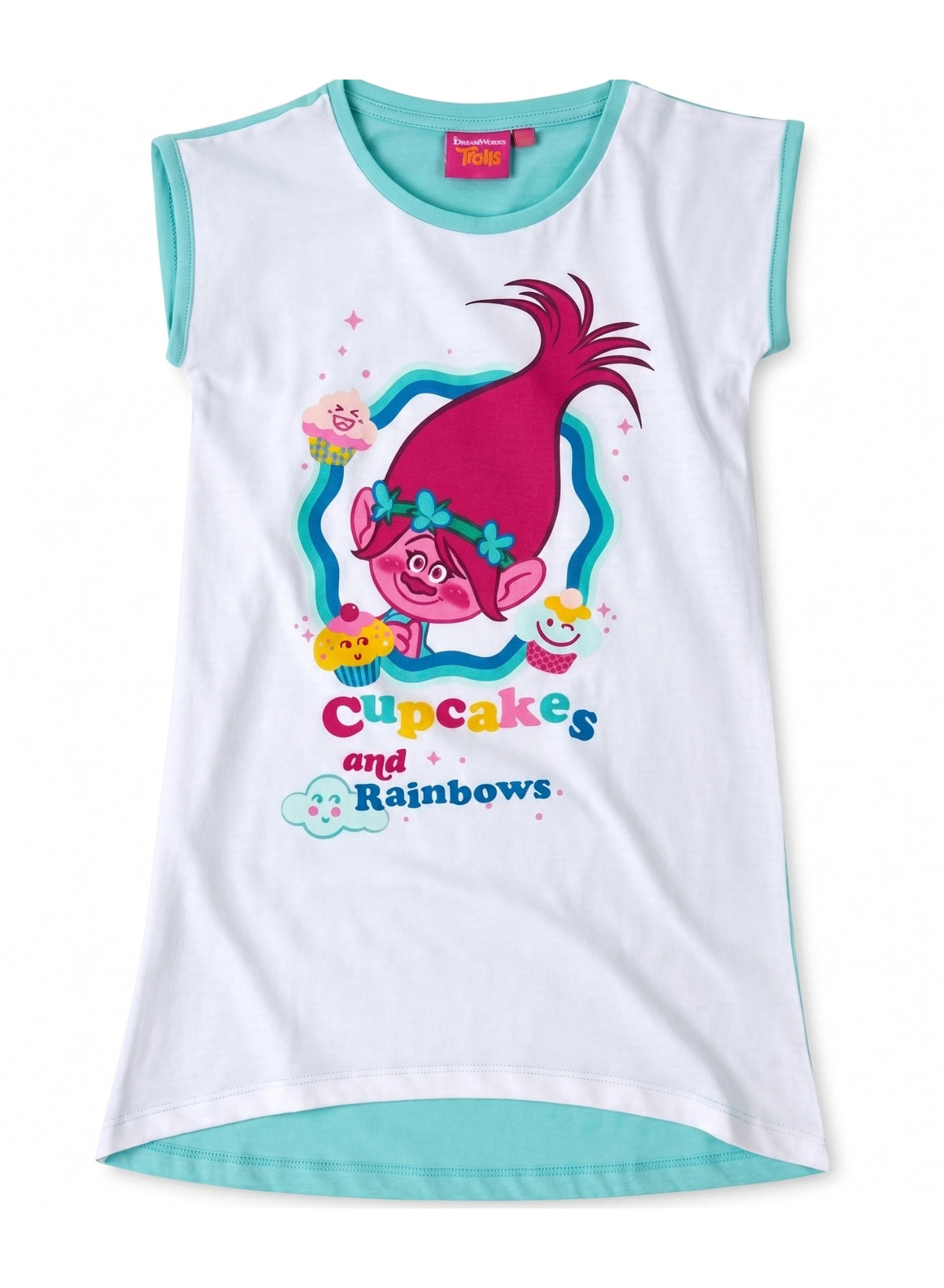 Trolls Nightgown for Girls 100% cotton