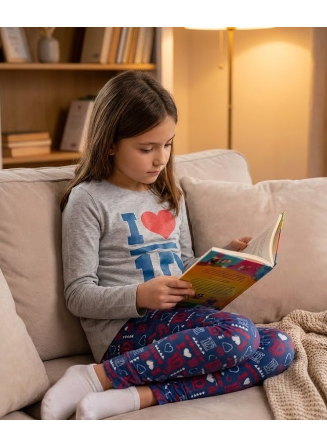 بيجامة بكم طويل من وان دايركشن للأطفال، قطن 100%