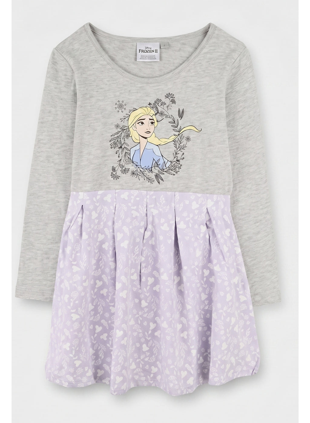 Disney FROZEN elsa dress with a floral skirt  by Kids TV100%cotton