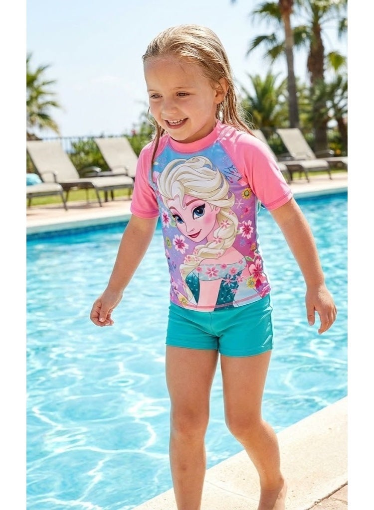 Disney Frozen Girl T-Shirt Swim Uv Protection