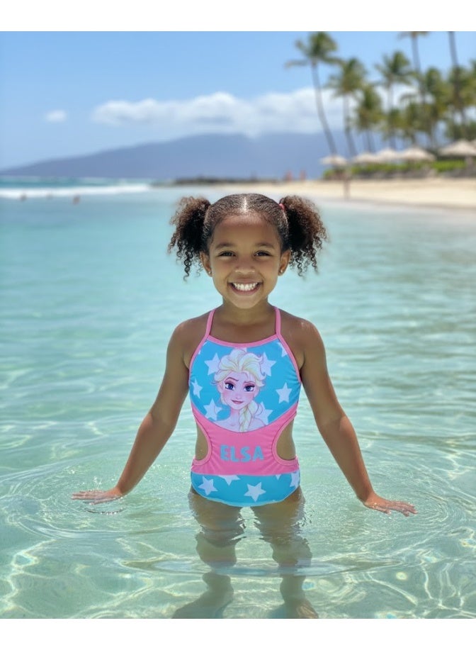 Disney Frozen Elsa Girl Swimsuit One-Piece By kids tv