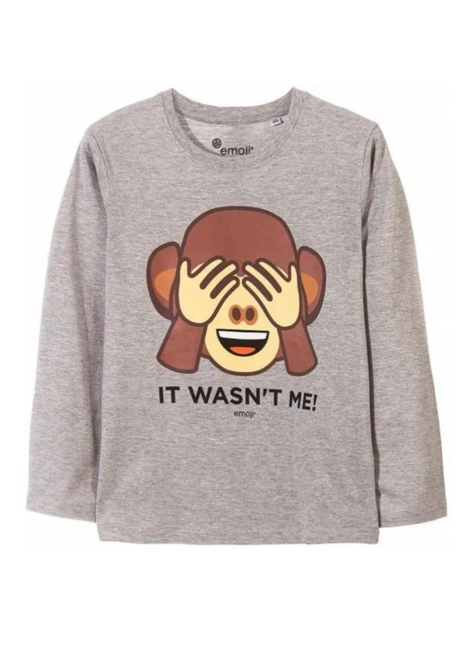 emoji smile world boy long sleeve t-shirt  by Kids TV100%cotton
