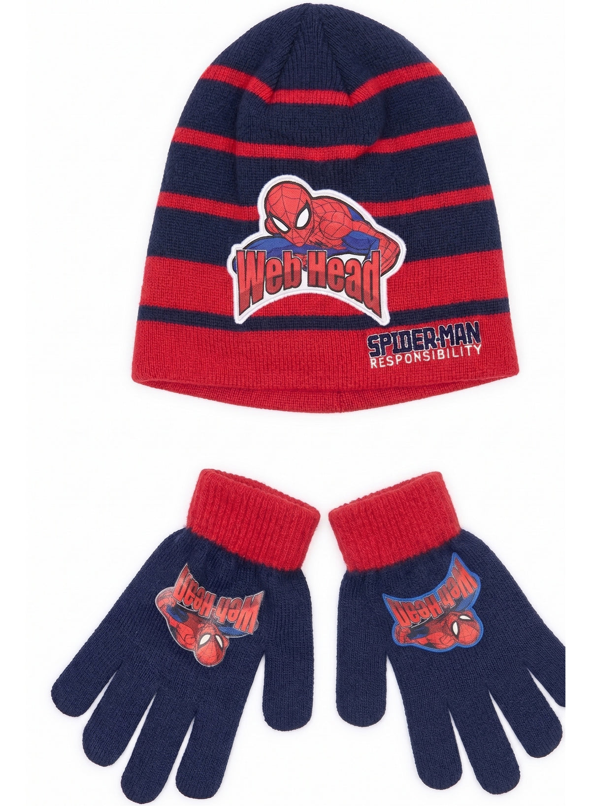 Marvel Spider-Man Kid's Winter Hat and Snow Gloves 2-piece set by kids TV
