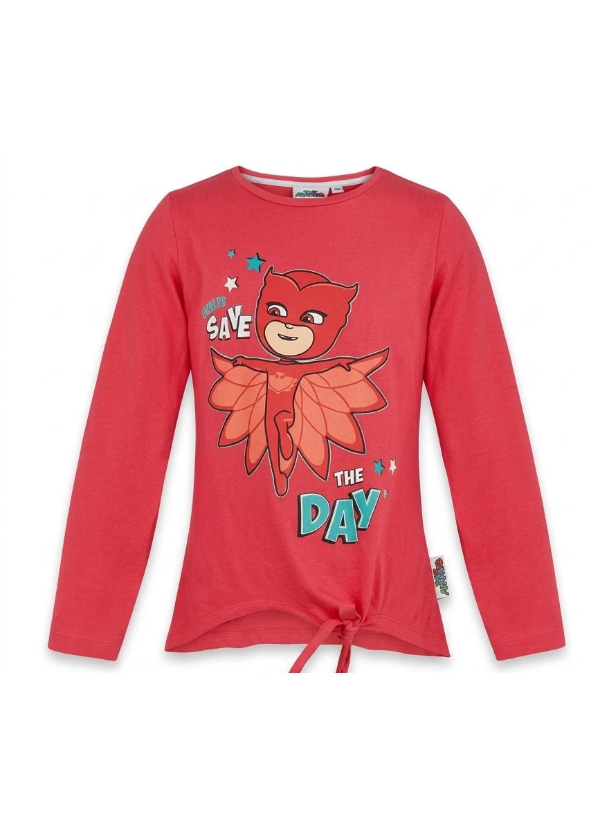 PJ MASKS girls long sleeve t-shirt by Kids TV100%cotton