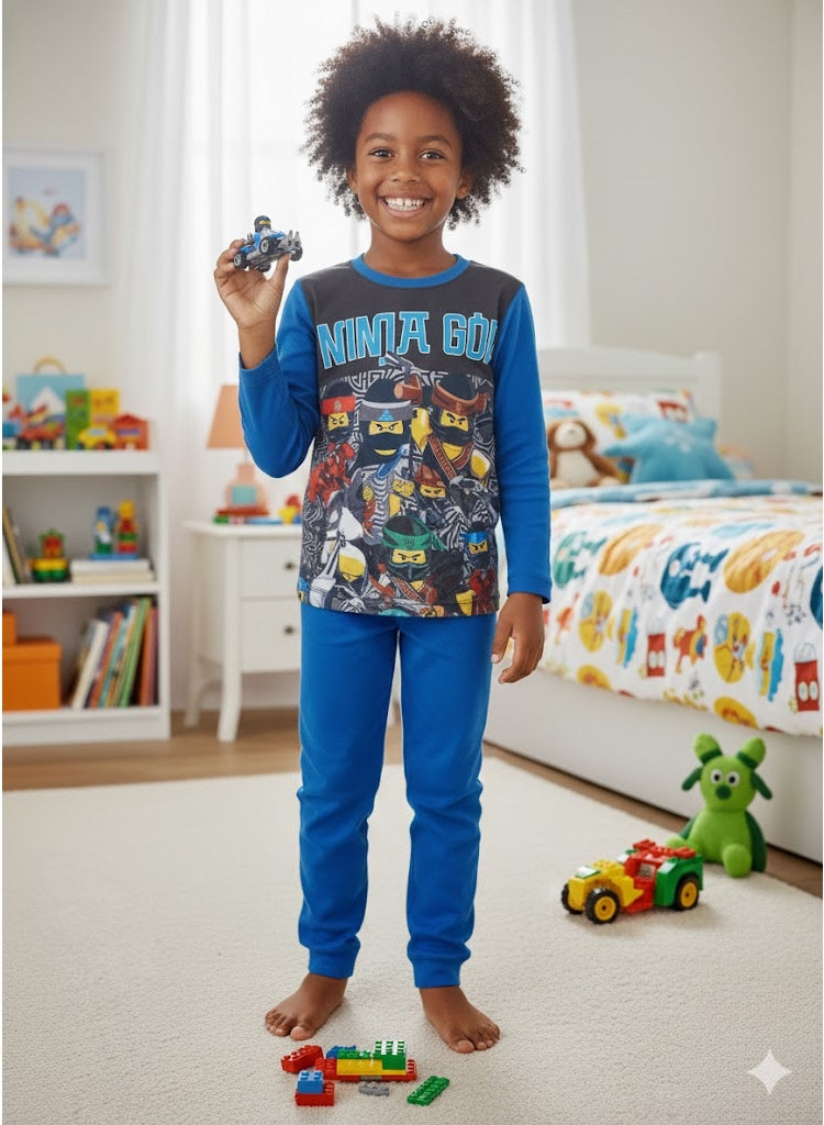 Pajama LEGO NINJA GO Long Sleeves Set 100% Cotton.