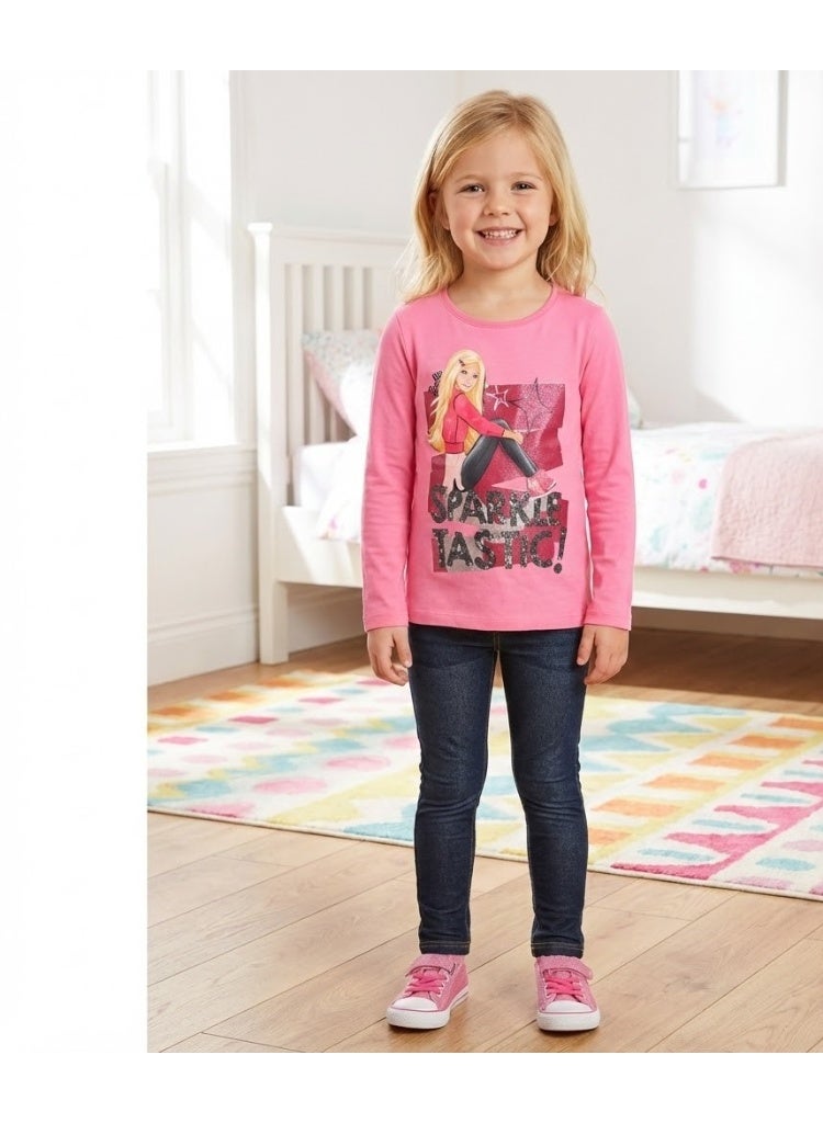 Barbie girls long sleeve T-shirt by Kids TV100%cotton