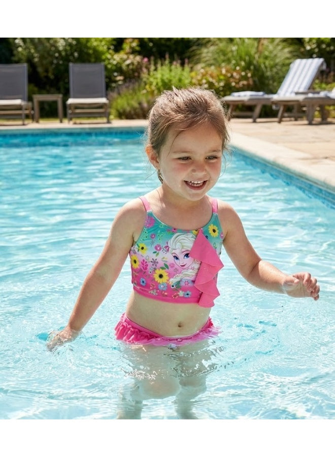 Disney Frozen Elsa Girl Swimsuit 2 Piece