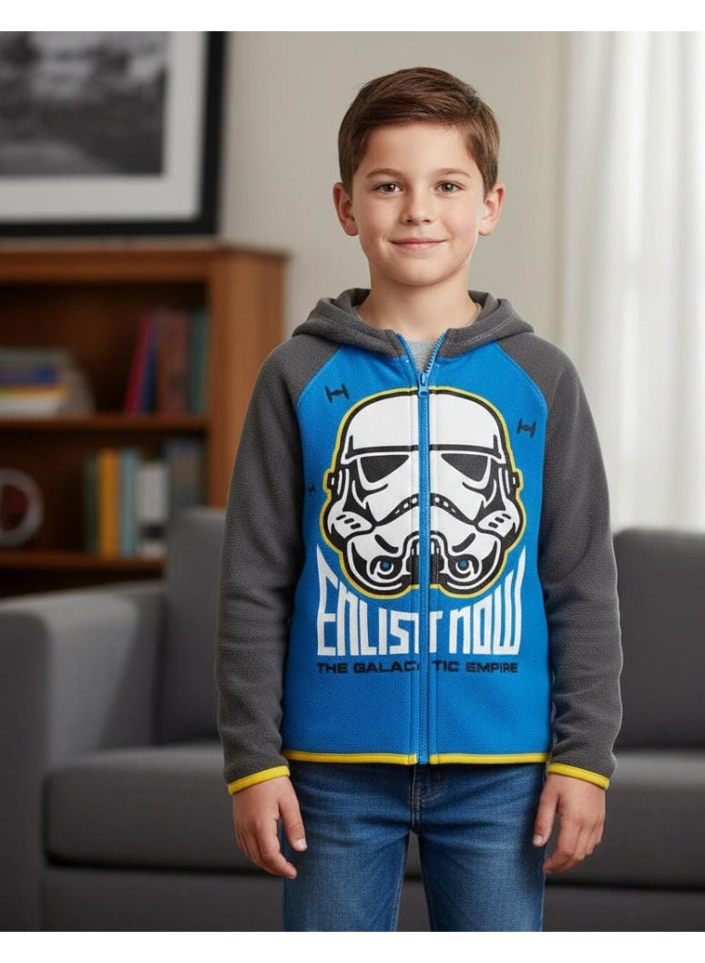 Star Wars sweatjacket fleece for boys by kids TV100%cotton
