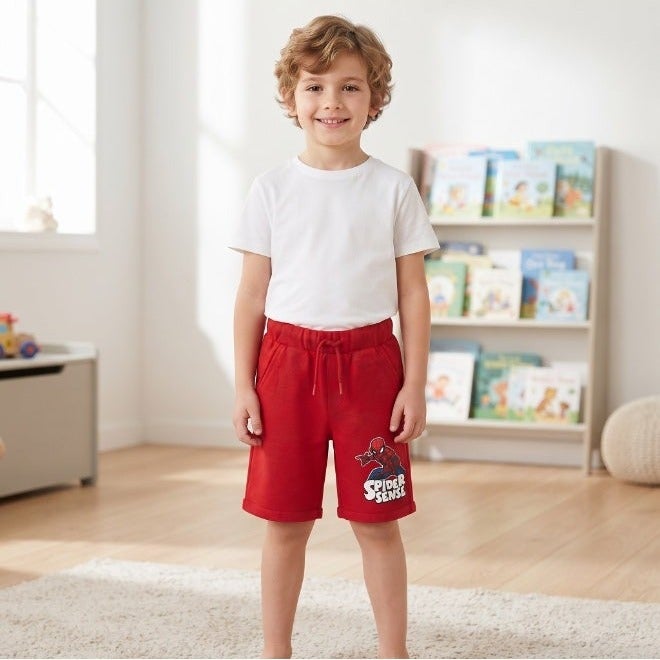 SPIDERMAN Marvel  Kids Jogger Red shorts by kids tv