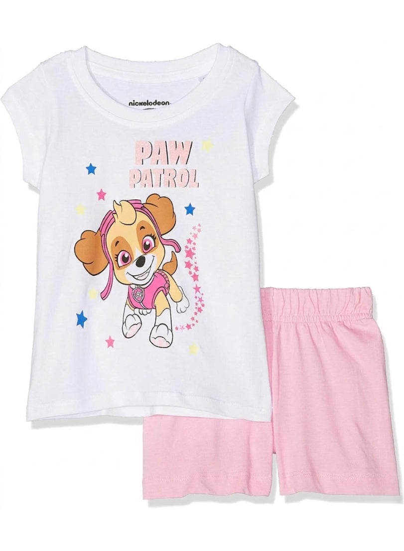 Paw Patrol pink two-piece pajama set 100% cotton by kids tv