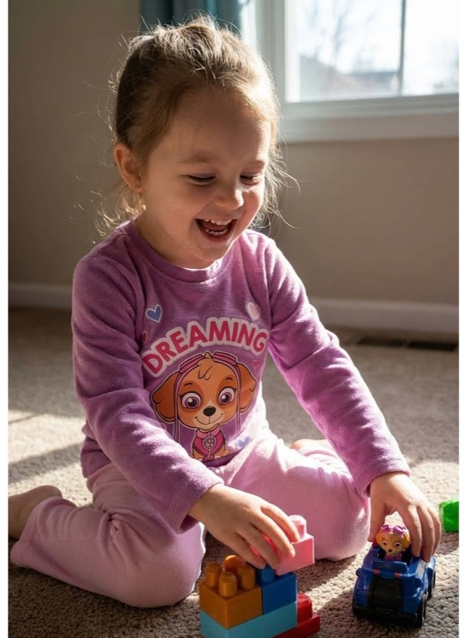 Paw Patrol Skye girls fleece pajamas by Kids TV.100% fleece