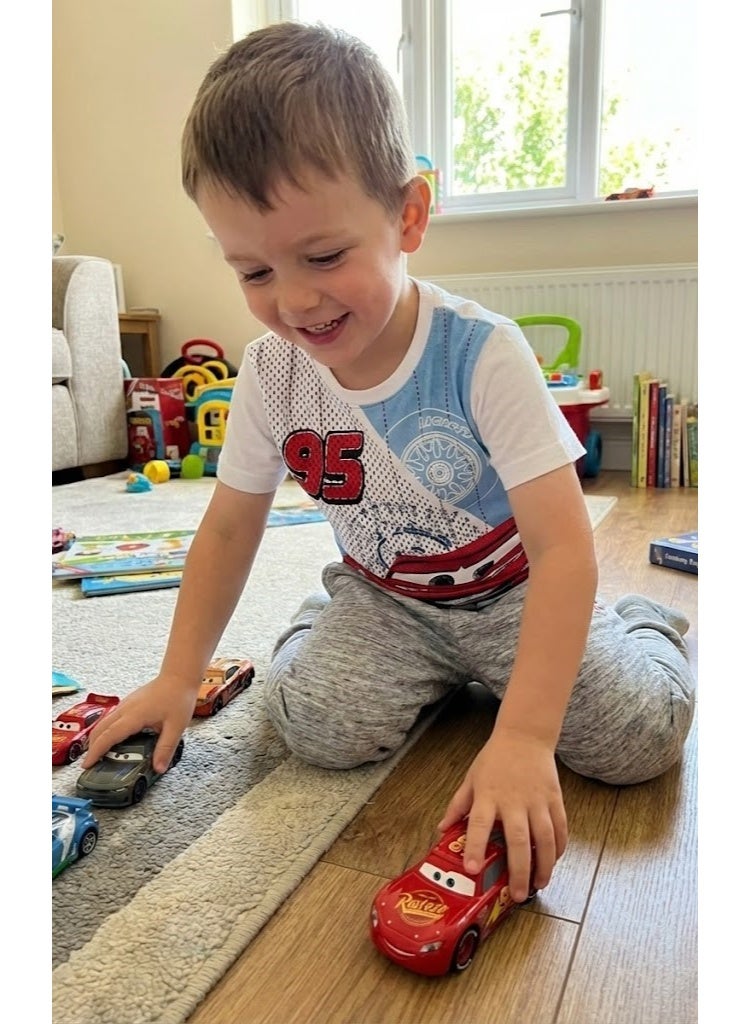 Disney Car Lightning McQueen T-Shirt 100% Cotton.