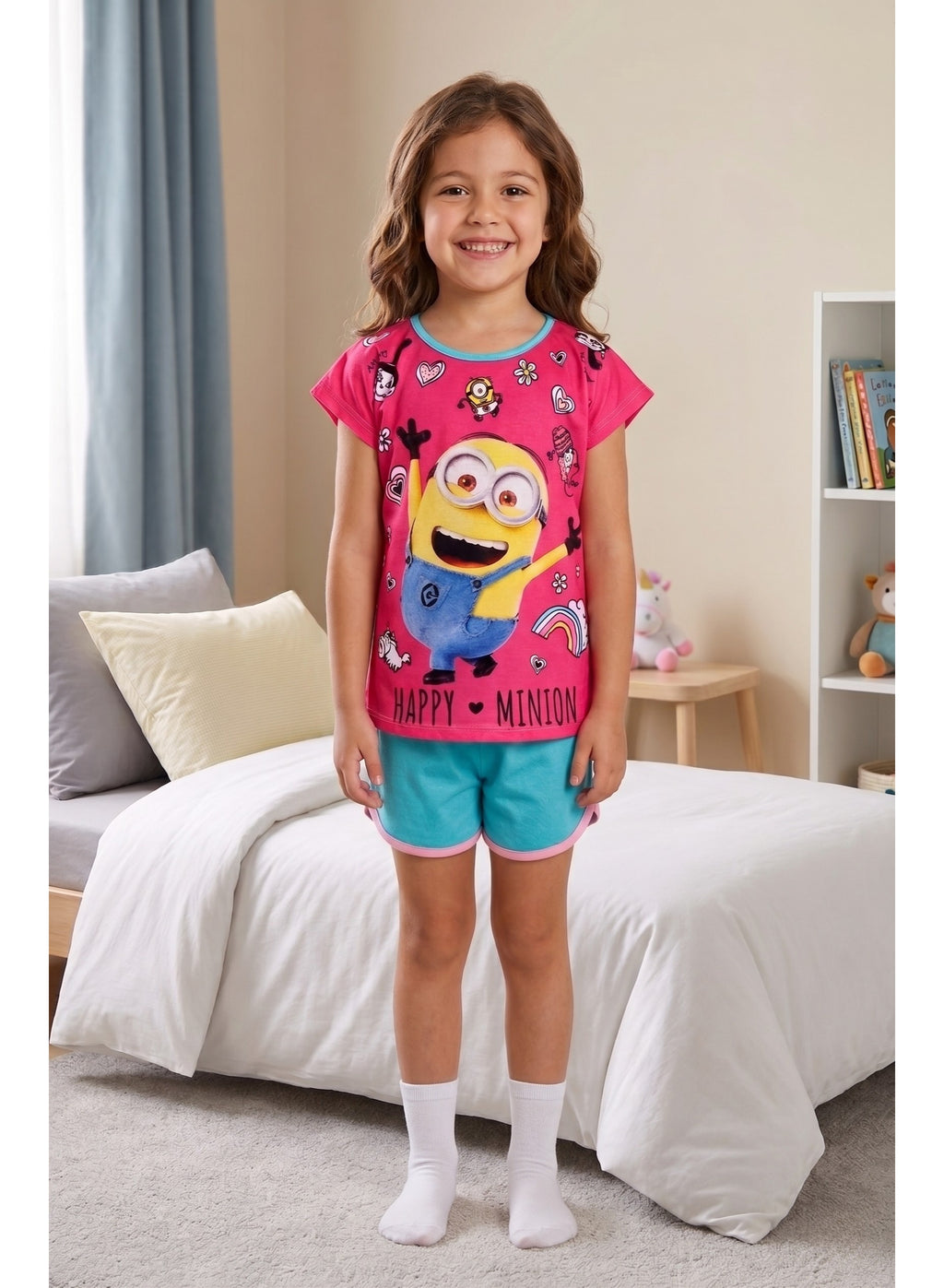 Despicable Me Minion girls short-sleeve pajama 100% cotton by kids tv
