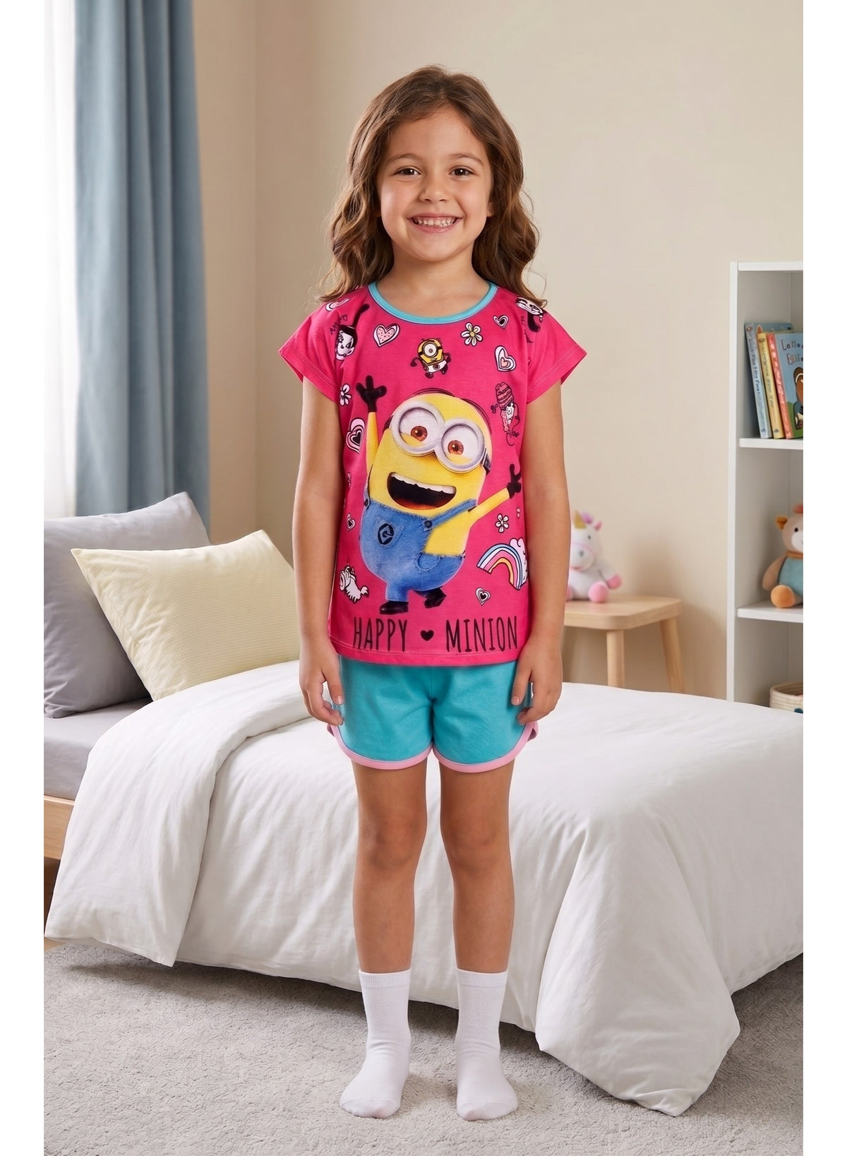 Despicable Me Minion girls short-sleeve pajama 100% cotton by kids tv