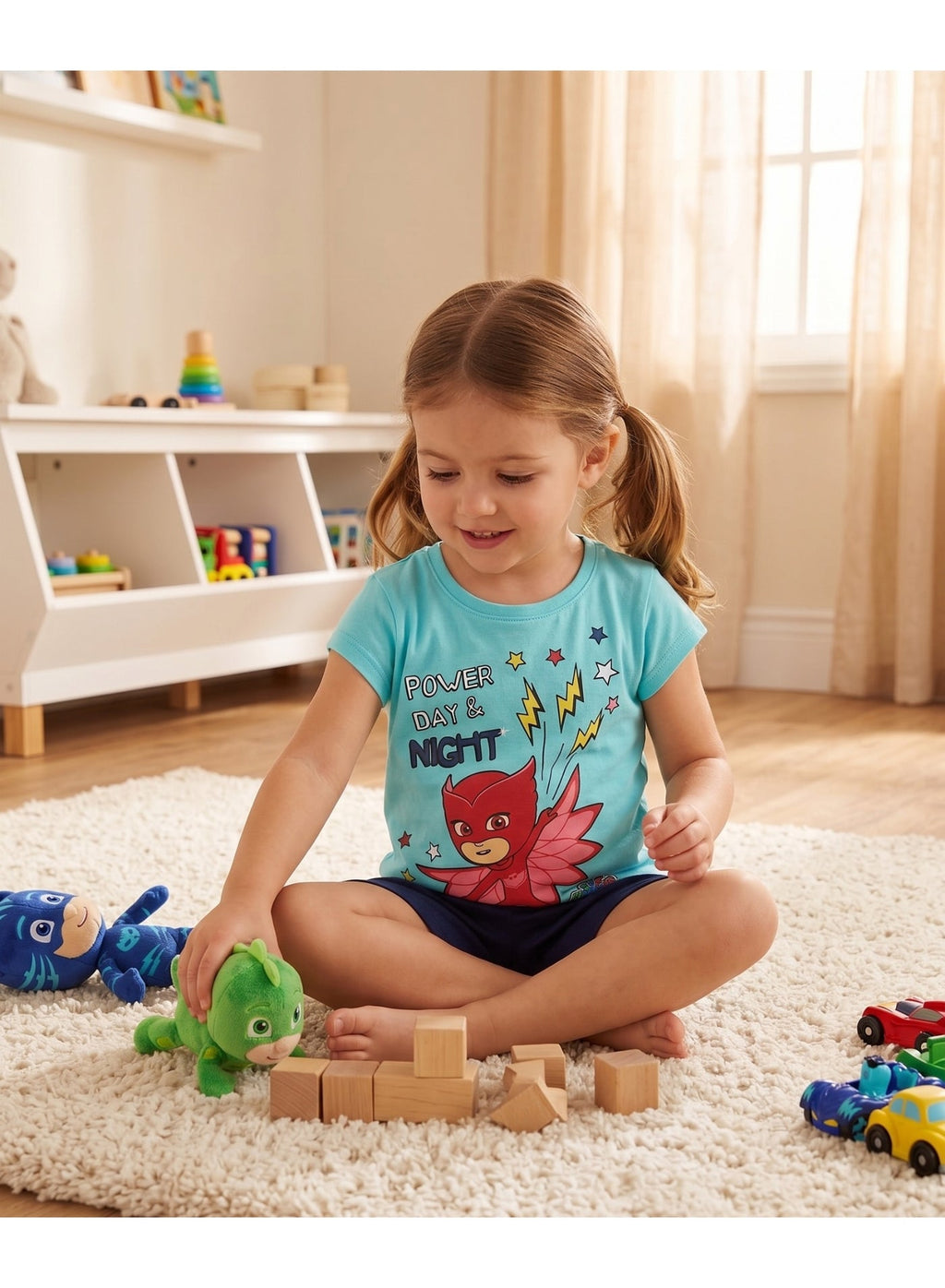 PJ Masks girls short-sleeve pajama 100% cotton by kids tv"