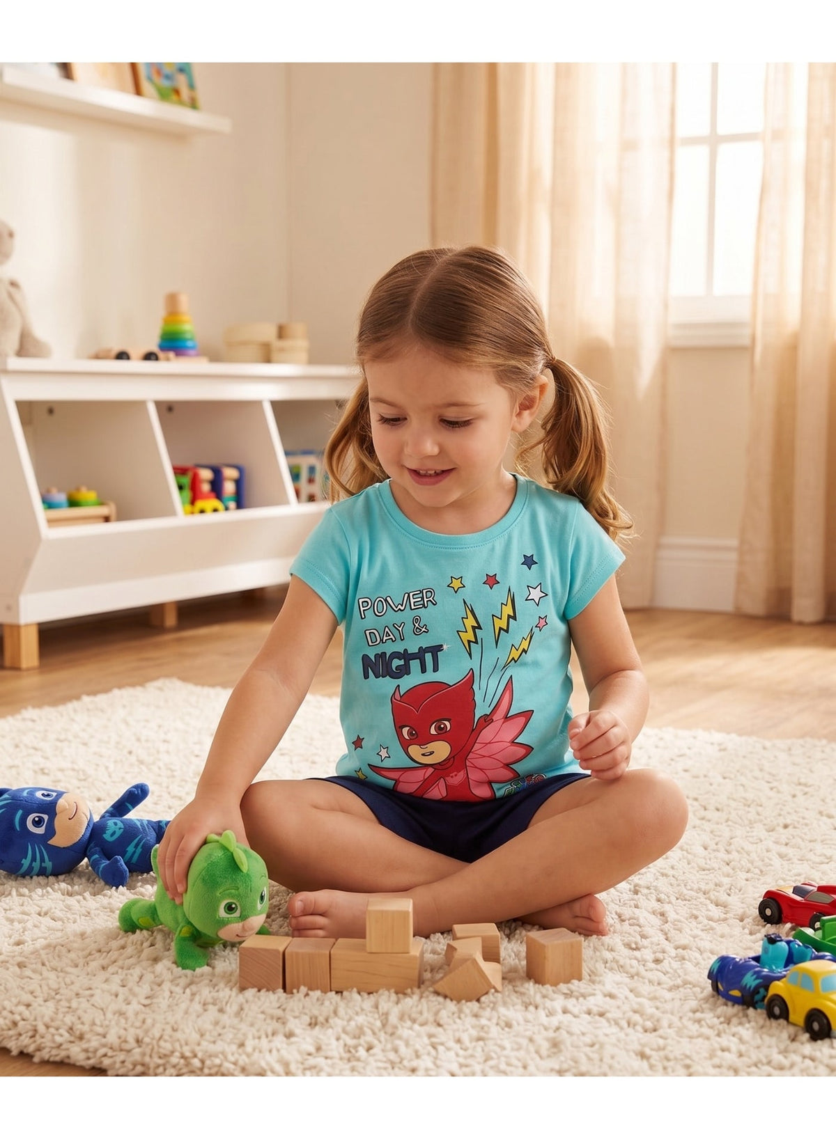 PJ Masks girls short-sleeve pajama 100% cotton by kids tv"