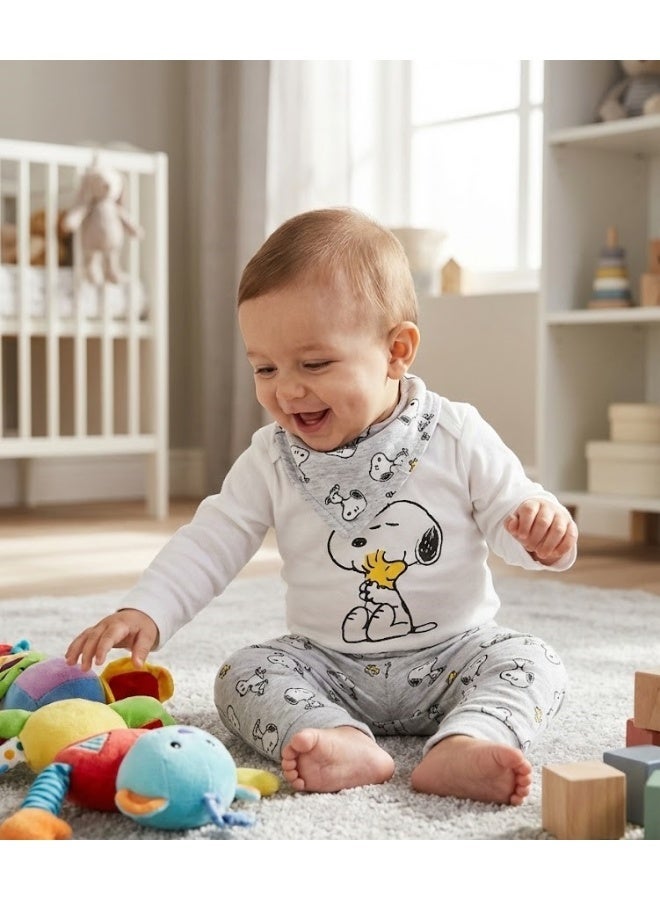 Baby Bodysuit Long Sleeves Set 3 Pieces100%cotton