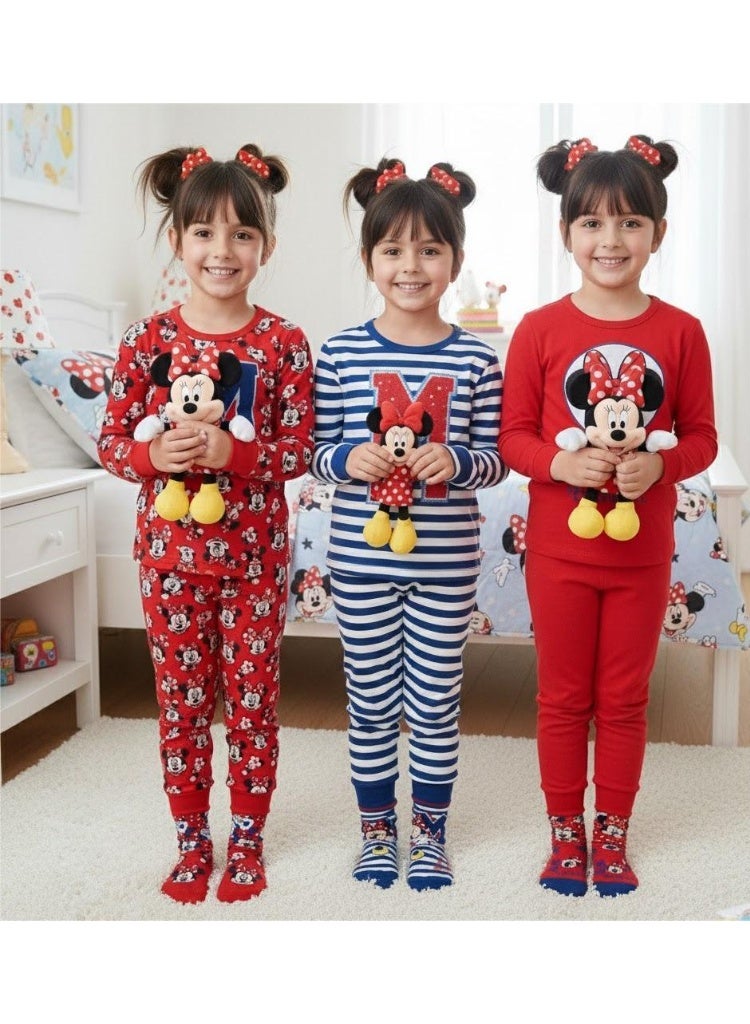 Disney Minnie Mouse 3-pack of girls' socks. By kids tv